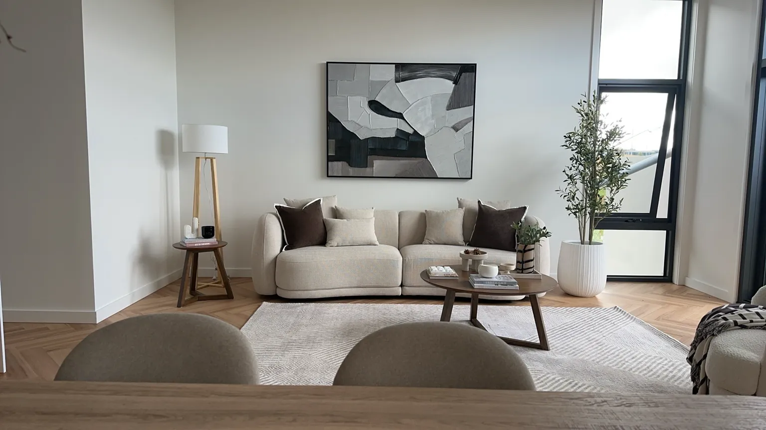 Luxury living room property styling